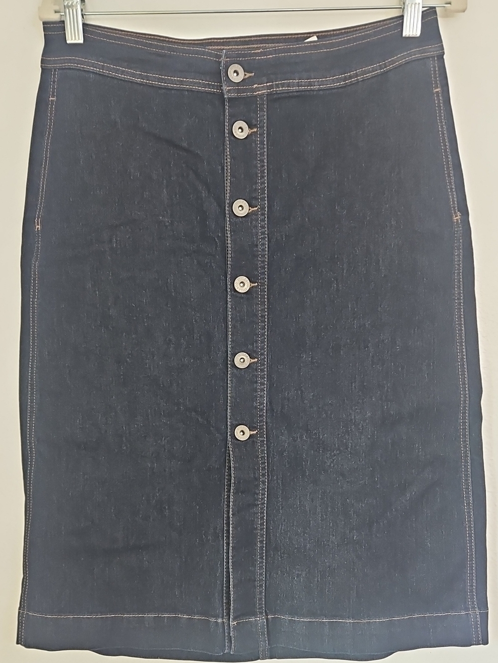 Style & Co. Dark Blue Button-Front Pencil Skirt